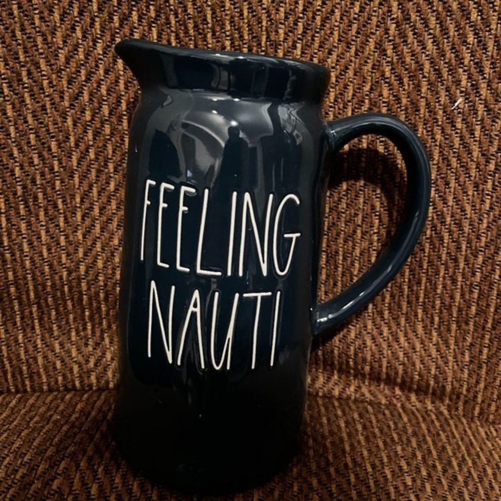 Christmas Rae Dunn "Feeling Nauti"‎ Holiday/Christmas Pitcher (New /Approx. 8.5)
